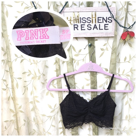 PINK Victoria's Secret Other - PINK VICTORIA'S SECRET BLACK GEOMETRIC BRA